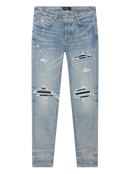 Мужские джинсы Amiri MX1 рваные, светло‑синие