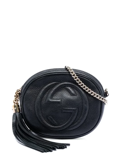 Женская сумка Gucci Soho на цепочке, черная