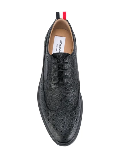 Женские кожаные броги Thom Browne, черные
