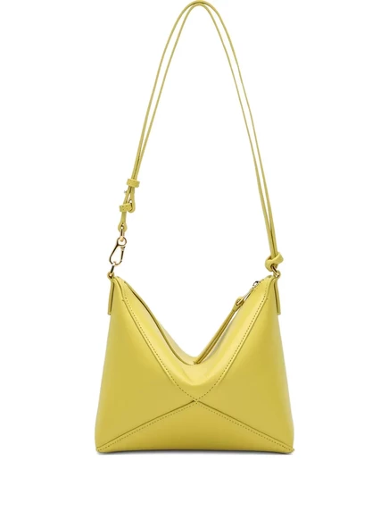 Сумка через плечо LOEWE Puzzle Fold с геометрическим рисунком на молнии yellow