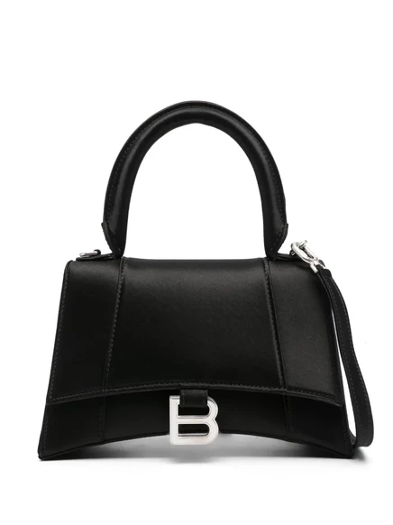 Женская сумка-тоут Balenciaga Hourglass, сатиновая, черная