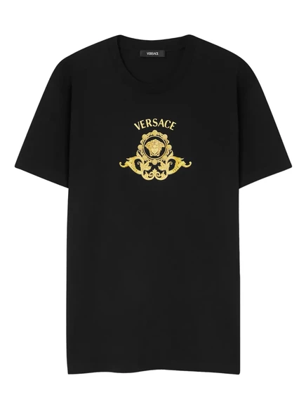 Мужская футболка Versace с принтом Medusa, черная