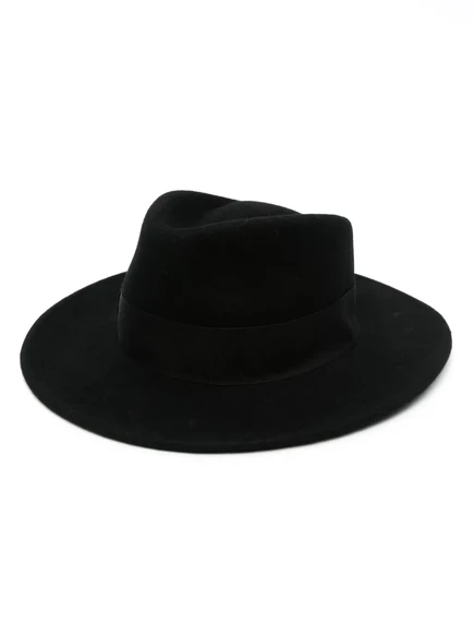 Женская федора Borsalino из мериносовой шерсти, черная