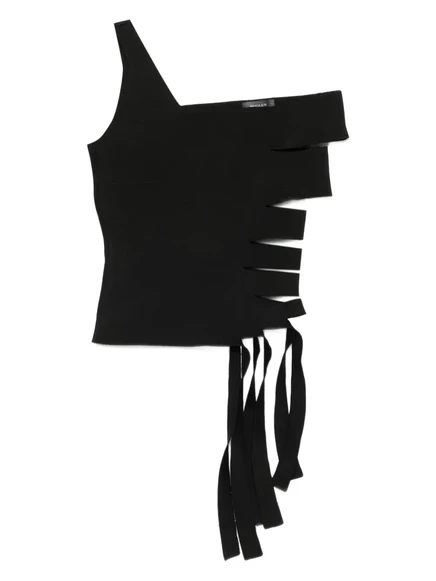 Женский асимметричный топ Mugler, черный