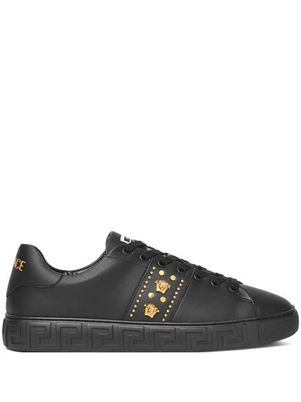 Кроссовки Versace Greca с заклепками black