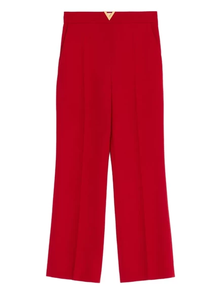 Женские брюки Valentino Garavani V-detail, красные