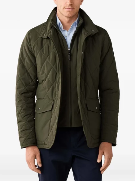 Мужская стеганая куртка Hackett London, зеленая