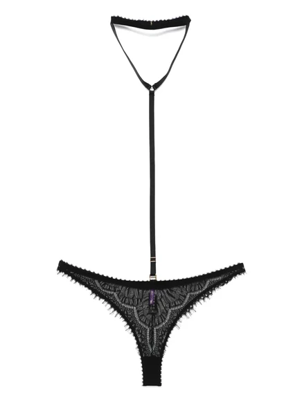 Женские стринги Maison Close Accroche Cœur, черные