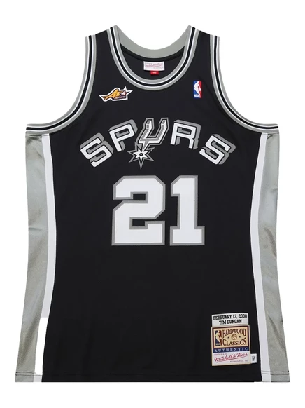 Мужское джерси Mitchell & Ness Tim Duncan, черное