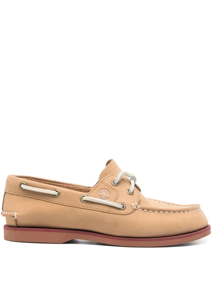 Женские броги Timberland Classic кожаные на шнуровке, песочно-бежевые