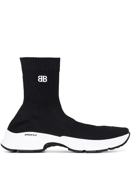 Кроссовки в стиле носка Balenciaga Speed 3.0 black