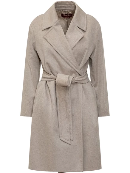 Женское пальто Max Mara Pazzo с поясом, бежевое