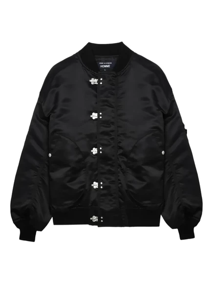 Мужской бомбер Comme des Garçons Homme сатиновый, черный