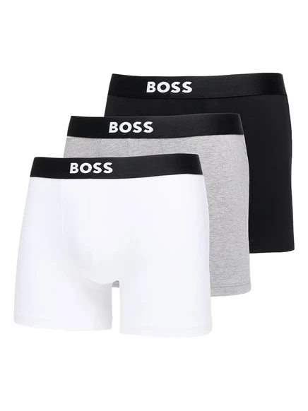 Мужские боксеры Boss с логотипом на поясе, белые, 3 шт.