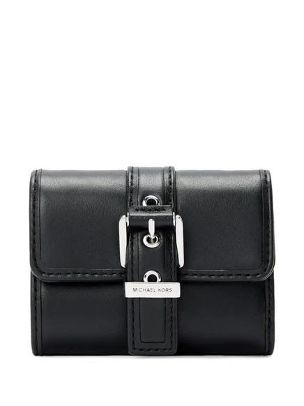 Женский кошелек Michael Kors Colby трёхсекционный, черный