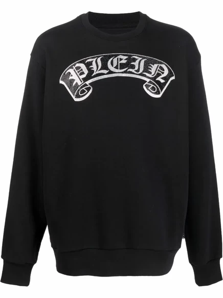Унисекс свитшот Philipp Plein с логотипом, черный