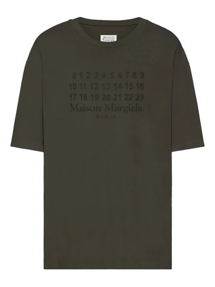 Футболка с цифровым логотипом Maison Margiela grey