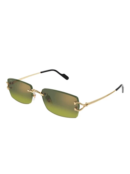 Солнцезащитные очки в круглой оправе Cartier Eyewear gold