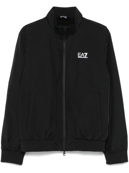 Мужская легкая куртка EA7 Emporio Armani с логотипом, черная