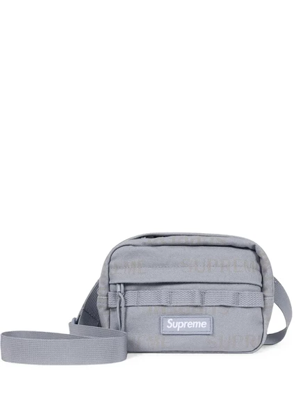 Мужская сумка через плечо Supreme с логотипом, серая