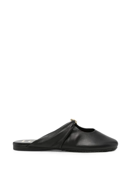 Женские мюли Loewe Pebble Soft из кожи, черные