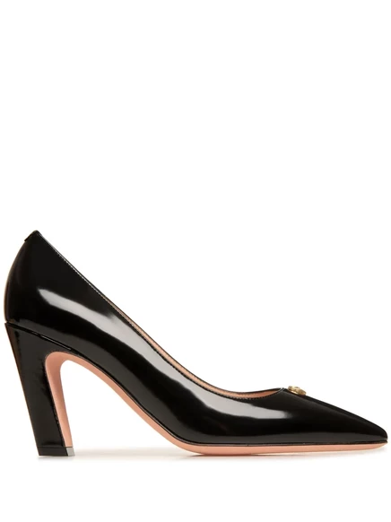 Кожаные туфли-лодочки с эмблемой Bally-бляшкой black