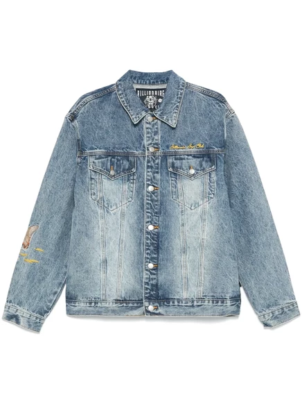 Джинсовая куртка Billionaire Boys Club с вышивкой в виде утки blue