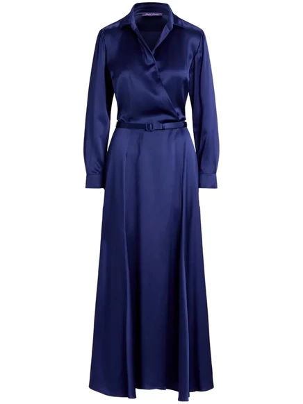Шелковое платье из коллекции Ralph Lauren blue