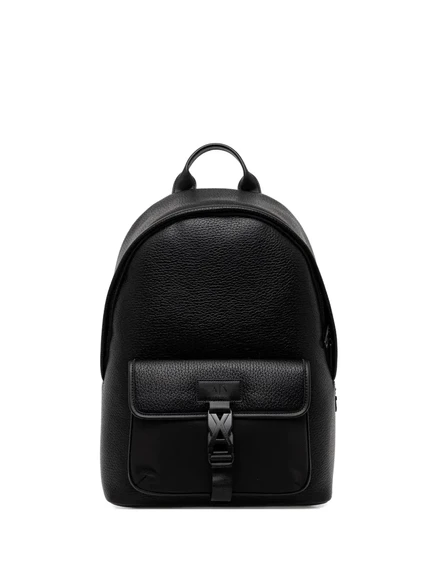 Мужской рюкзак Armani Exchange с текстурной пряжкой, чёрный