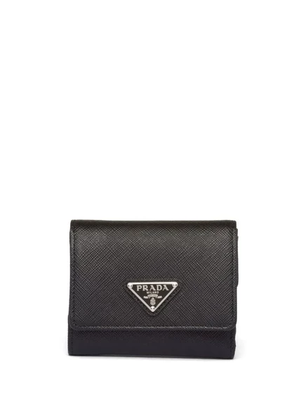 Женский кошелек Prada Saffiano маленький, черный