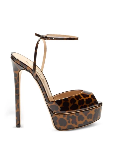 Женские босоножки Casadei Flora на платформе, леопардовые