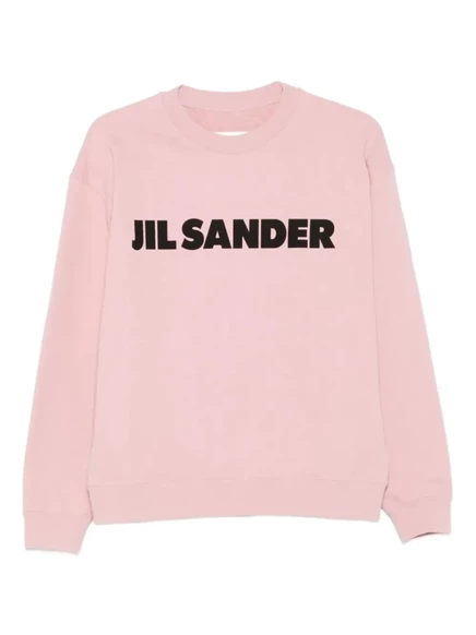 Женский свитшот Jil Sander с логотипом, розовый