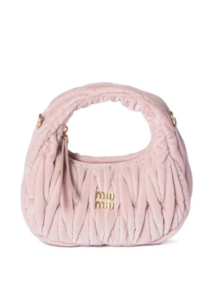 Женская сумка-тоут Miu Miu Mini Wander мателассе, розовая