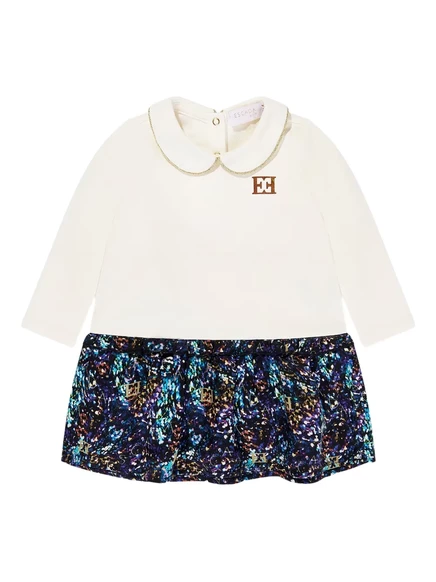 Платье для девочек Escada Kids с принтом, белое