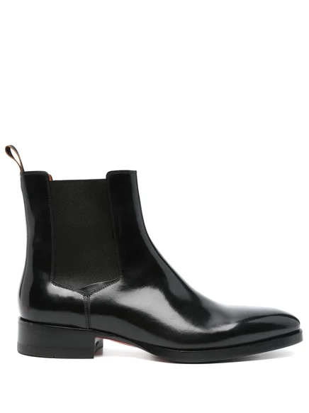 Кожаные ботинки Челси от Santoni black