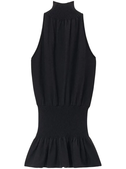 Платье на бретельках с рюшами от Alexander Wang black