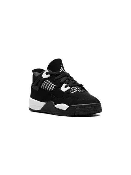 Детские кроссовки Jordan 4 White Thunder, черно-белые