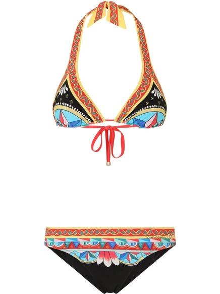 Женский раздельный купальник Dolce & Gabbana Carretto, черный