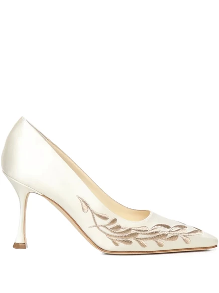 Туфли-лодочки с вышивкой от Manolo Blahnik-пейсли white