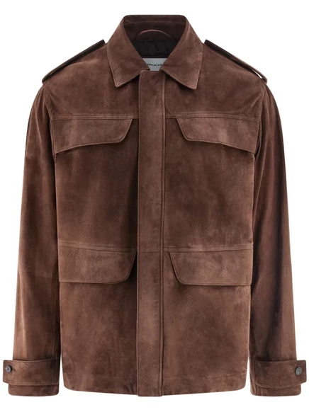Мужская замшевая куртка Ferragamo Saharan, шоколадная