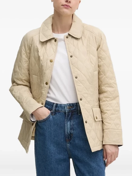 Женская летняя стёганая куртка Barbour Beadnell, бежевая