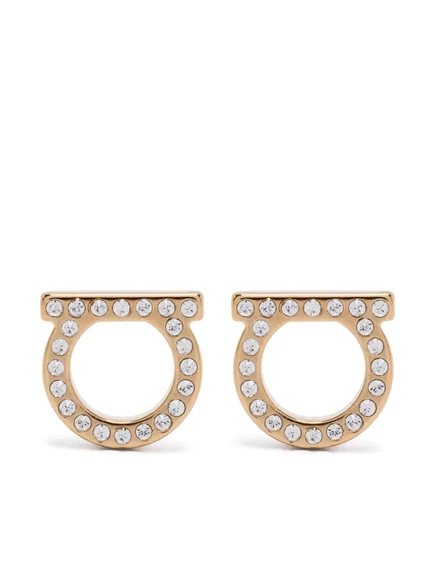 Ferragamo Gancini stud earrings gold (4)