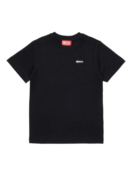 Футболка для мальчиков Diesel Kids с логотипом, черная