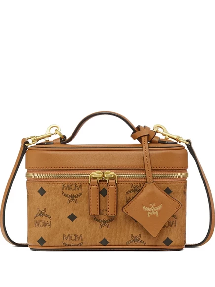 Унисекс сумка-косметичка MCM Aren Visetos, коричневая