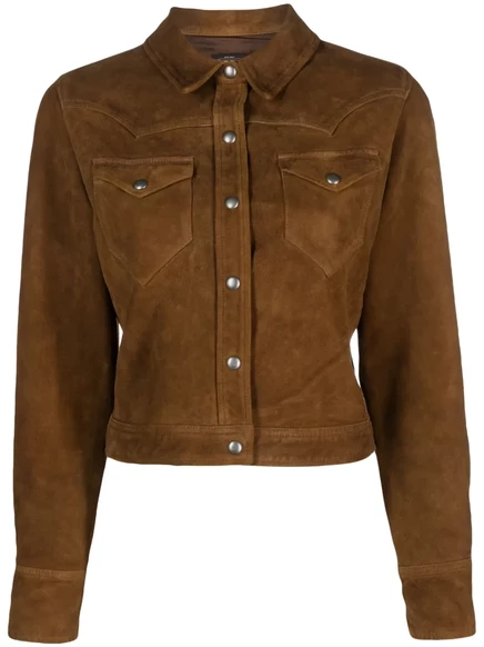 Женская куртка Ralph Lauren RRL Stiles замшевая, коричневая