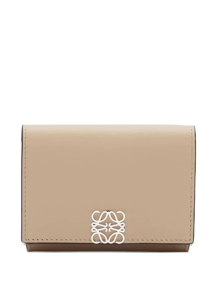Женский тройной кошелек Loewe Anagram, бежевый