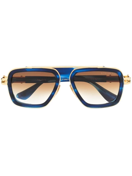 Солнцезащитные очки Dita Eyewear LXN-EVO пилот, золотисто-синие