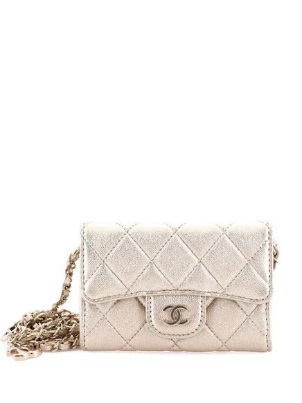 Женская мини-поясная сумка CHANEL Pre-Owned, золотая