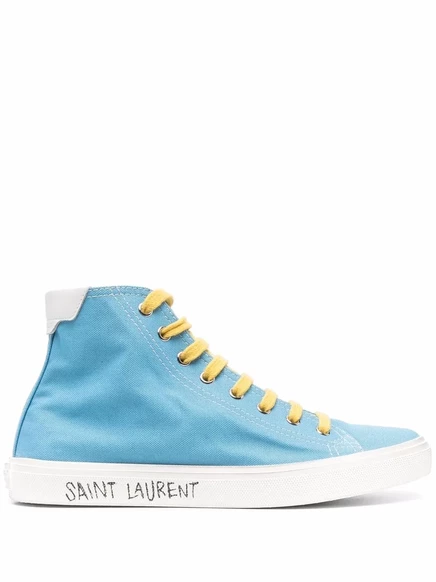 Кроссовки Saint Laurent Malibu со средним берцем blue