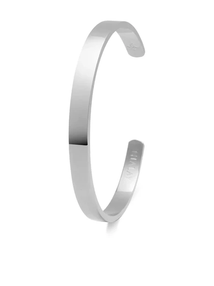 Мужской браслет Nialaya Jewelry с гравировкой, серебристый